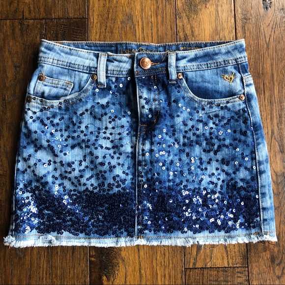 Sequin denim skirt Clearance